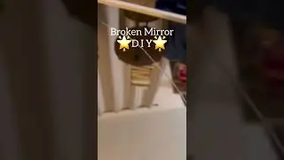 DIY broken mirror upcycle 🤩🌟✨