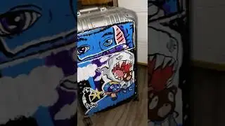 How to Custom Paint Luggage 🎨 #custom #kanye #art #graffiti #artist