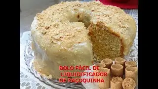 RECEITA FÁCIL - BOLO DE PAÇOQUINHA DE LIQUIDIFICADOR #PAÇOCA #BOLO..