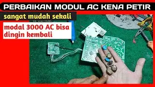 servis modul AC mati total kena petir