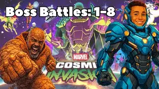 Космическое вторжение Marvel | Часть 1: Бои с боссами 1-8 (Полные битвы)