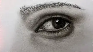 How to Draw a Realistic Eye Using the Grid Method | Professional Charcoal Tutorial