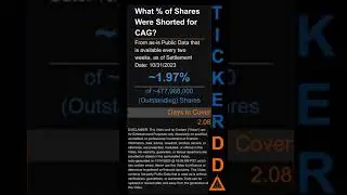 $CAG Short Interest for the 2 week period ending on  31 Oct 2023 #CAG #shortinterest #usstock