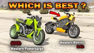 GTA 5 ONLINE | WESTERN POWERSURGE VS WESTERN REEVER SUPER BIKE COMPARISON (WHICH IS BEST BIKE ?)
