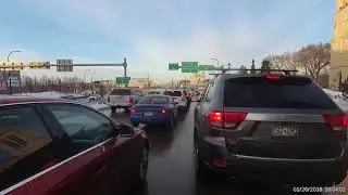 failure to drive within a single lane + att. education + parking in the xwalk by national guard