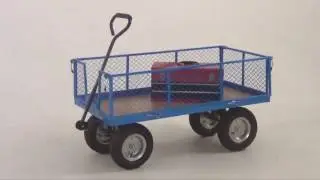 Industrial Plywood Base & Mesh Sides Turntable Truck 1200L x 600W 400kg