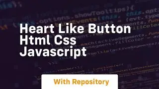 Heart like button html css javascript