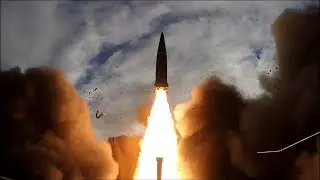 The launch of the Russian Iskander M OTRK missile