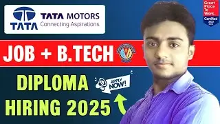 TATA Motors is Hiring 2025। Freshers। Diploma Engineer। Tata Motors Jobs 2025। Tata Motors Vacancy