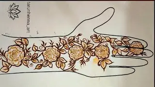10 minute  me lagne wali easy dubai floral design | easy and simple mehendi tutorial | new design 