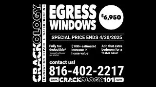 Kansas City Foundation Repair - Crackology - Egress Window Special Through 4/30/25 #egresswindow