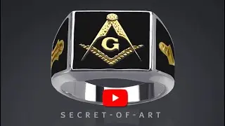 Masonic Ring Freemason jewelry gift Mason Masonry Lodge 925 Silver & GoldPlating