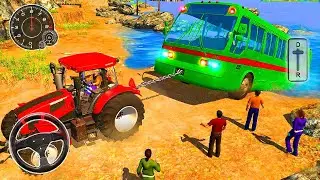 Chained Tractor Towing Rescue Android Games - Bus Rescue Tractor Simulator