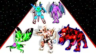 NOOB vs PRO vs HACKER KAIJU RUN ANIMAL MONSTERS (Max Level) Gameplay