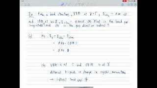 [eng] band gap example problem no.1 with a solution (solid state physics)