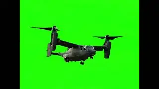 Helicopter flying green screen