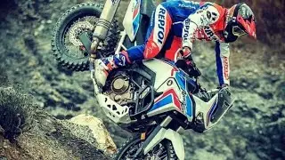 Incredible stunt's on Africa twin || Toni bou