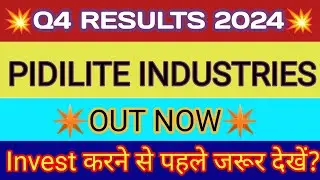 Pidilite Q4 Results 2024 🔴 Pidilite Results 🔴 Pidilite Share 🔴 Pidilite Industries Share Latest News