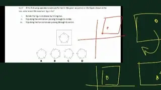 UCEED 2018 qu. 57 || flip vertically vs flip along vertical axis difference