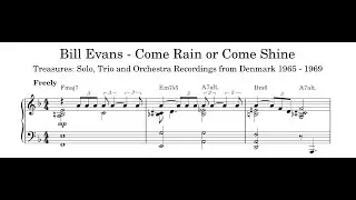 Bill Evans - Come Rain or Come Shine (Solo Piano Version) - Piano Transcription