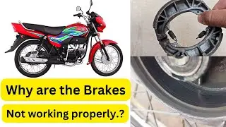 Brakes repair in honda amd china bikes❓ how change broke shoe. reason behind. 👀 #splendor