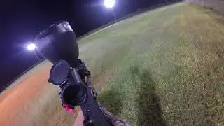 Trash can jousting paintball