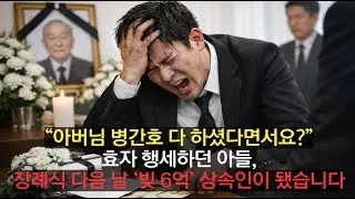 “아버님 병간호 다 하셨다면서요?” 효자 행세하던 아들, 장례식 다음 날 ‘빚 6억’ 상속인이 됐습니다