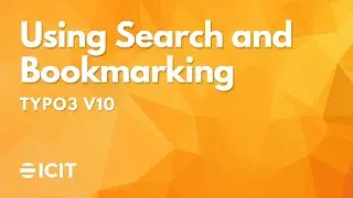 Using Search and Bookmarking | Typo3 v10 Tutorial