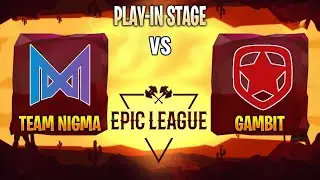 Nigma vs Gambit Epic league Play In comeback with megacreeps