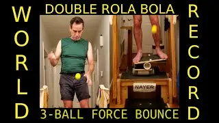3-ball Force bounce Juggling Double Rola bola Balance World Record 9:29 # 263