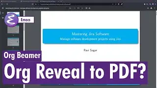 Org-mode - Can we save reveal presentations to pdf?