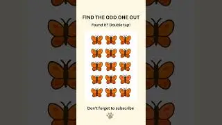 One Butterfly Is Different&hellip; Can You Spot It? 👀✨