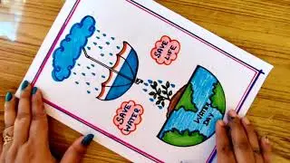 water day drawing/save water save life poster/save water slogan/world water day drawing/water day