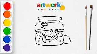 CUTE LEMON DRINK | Drawing, Painting and Colouring for Kids & Toddlers | Drawing Basics for Children