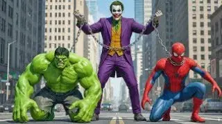 Unexpected Team-Up: Spider-Man and Hulk Fight Against the Joker! | Superhero Transformation