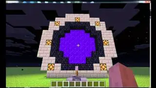 13w37b Stargate portal in vanilla Minecraft