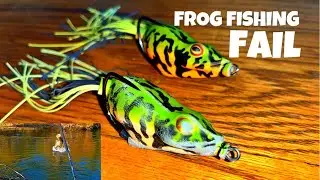 Big Blowup while Float Tube Frog Fishing for Largemouth Bass (FAIL)