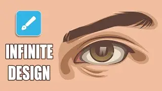 Master Eye Drawing on Your Phone with Vector Art | Infinite Design Tutorial رسم العين على الهاتف