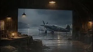 1940s Airfield Nights - Vintage Swing Music & Rain Atmosphere