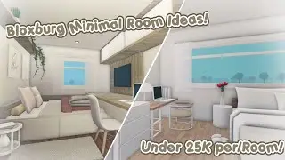 Bloxburg Minimal Style Room Ideas Episode 2 | Roblox Bloxburg | Speed Build