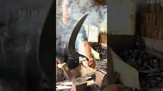 Sickle handle installation process #fyp #fypshortシ゚viralシ #blacksmith #blacksmithing