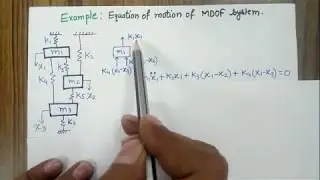 Example:Governing equation of multi degree of freedom vibration