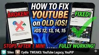 How to fix Youtube update required & Playback stops after a minute iPhone /iPad iOS 12 /13/14/15