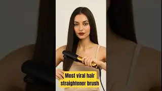 Most Viral Hair Straightener Brush 😱 | 5 Min Mein Salon Jaise Baal ✨