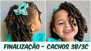 FINALIZAÇÃO CABELO CACHEADO INFANTIL - CACHOS TIPO 3B / 3C