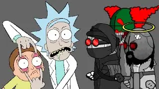 Rick and Morty Reviews Madness Combat Characters