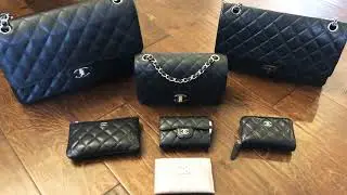 Different types of Chanel caviar/leathers.