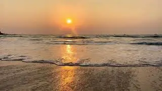 Beach sunset view // nature // stress relief videos 