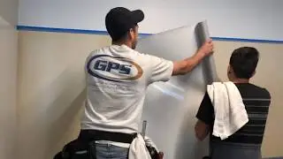 Magnetic white board installation