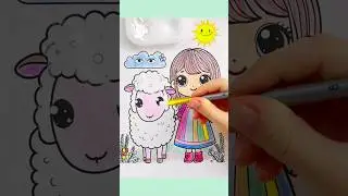 Mary Had a Little Lamb | Nursery Rhymes | Speed Colouring #speedcoloring #kidssongs #coloringpages